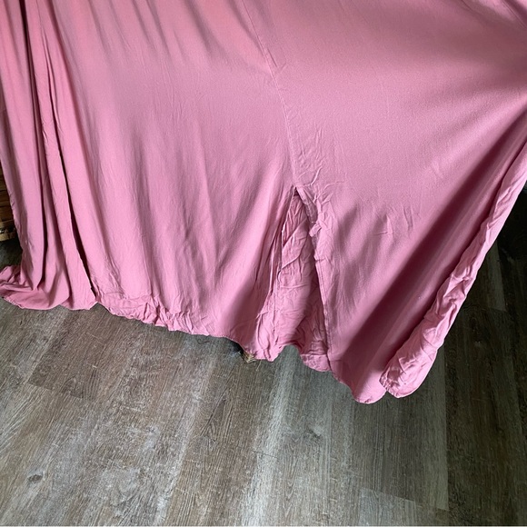 Torrid dusty Pink mauve Maxi Dress with Pleated Flutter Sleeves plus size 3X - Picture 4 of 11